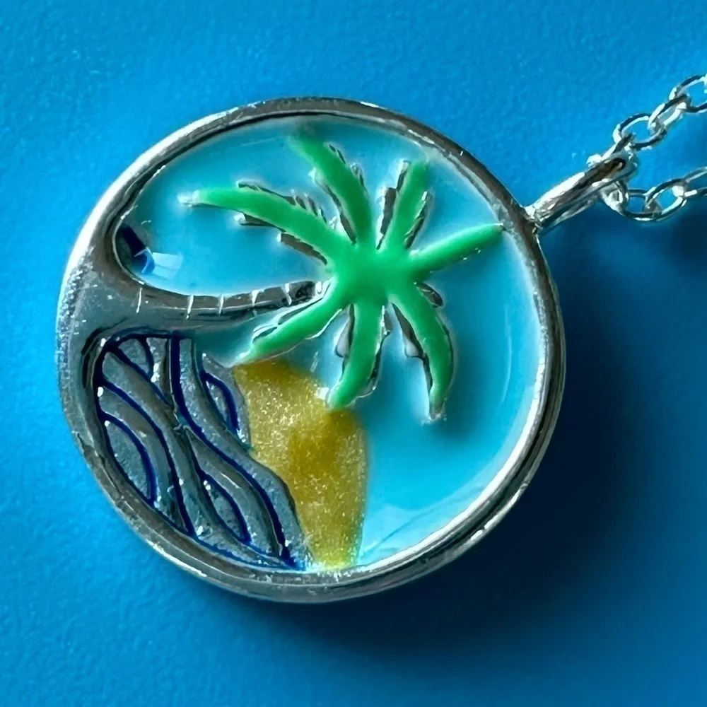 Sterling Silver Coastal Ocean Necklace​